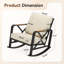 Chaise berçante de patio avec coussins-619875360