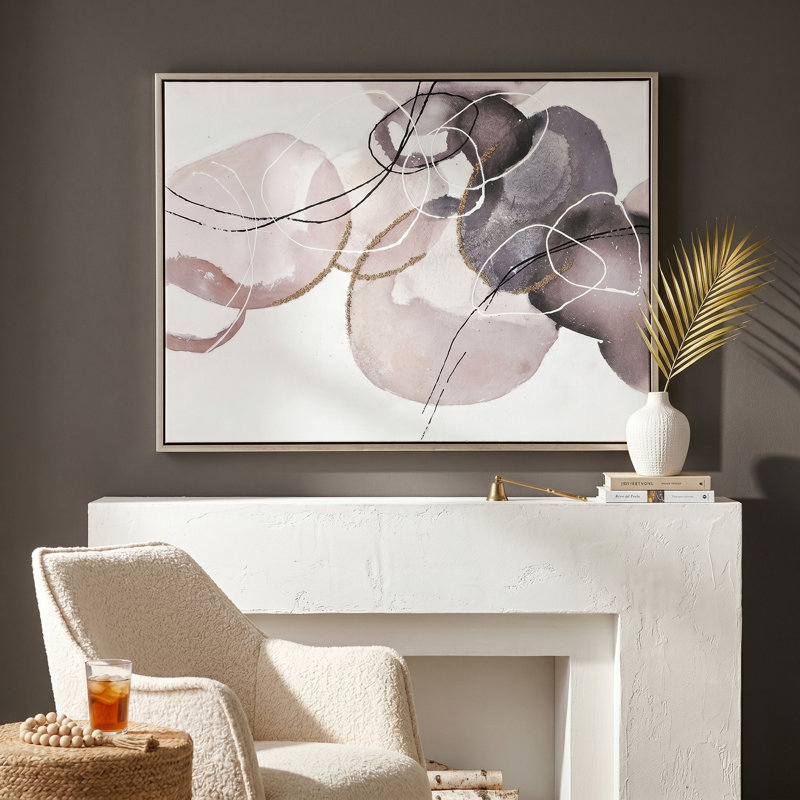 «Celiana Think of You I», peinture sur toile à cadre flottant