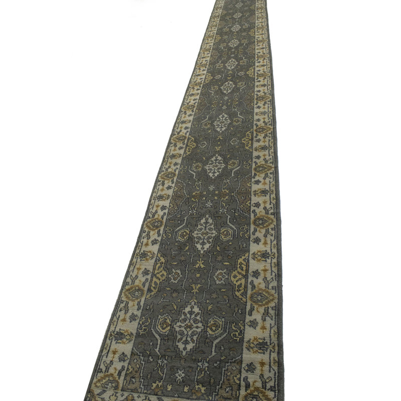 Tapis de couloir oriental Oushak Chobi