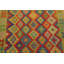 Tapis orange/gris en laine 10 pi 10 po x 6 pi 10 po one-of-a-kind fait main kilim Sinclair