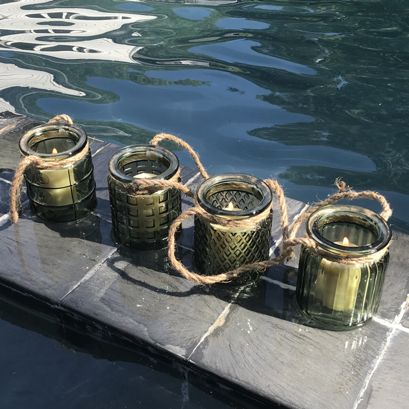 Set of 4 3.5 " Glass Votive