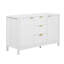 Console de rangement avec poignées en métal, buffet avec 3 tablettes réglables, 3 tiroirs et portes à fermeture en douceur, derrière le canapé