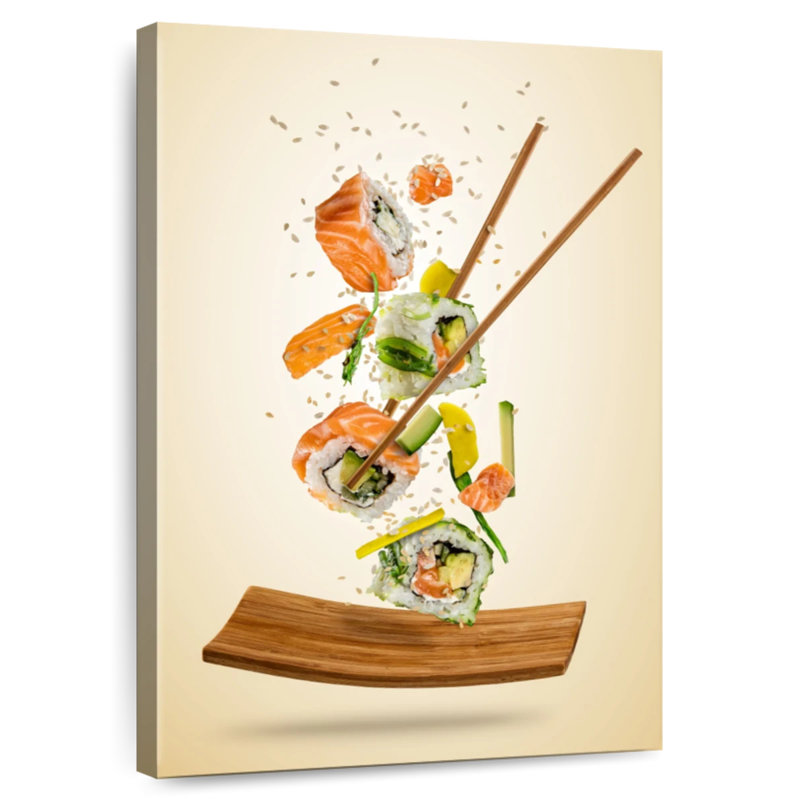 Yarlin Salmon Sushi Rolls, 12" H x 8" W
