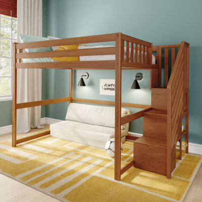 Classic Full High Loft + Staircase, Pecan