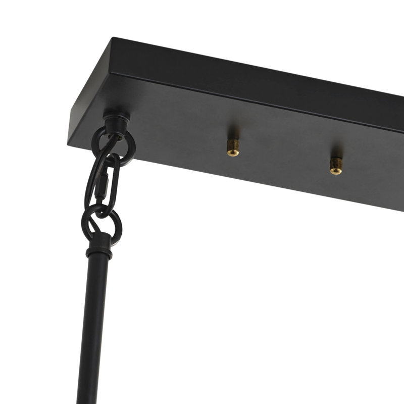Luminaire suspendu noir mat 8 lumières Hoggan