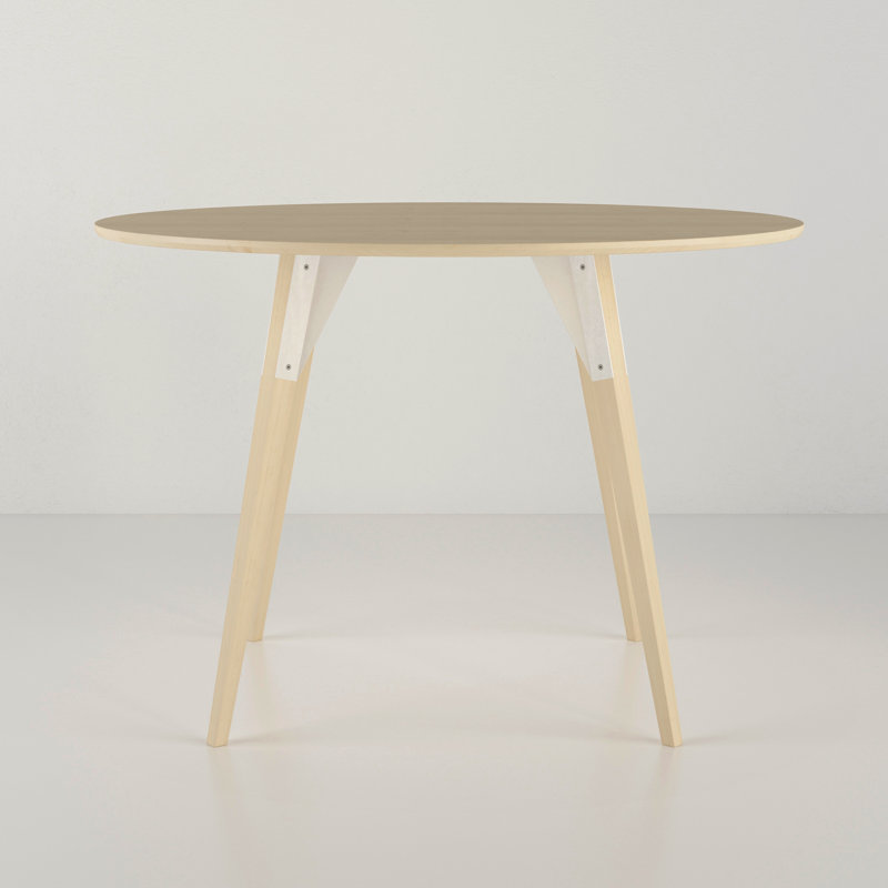 Table de salle à manger Clarke, Blanc / érable, Érable, H 30 po x L 46 po x l 40 po