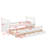 Twin Size Daybed With Drawers And Trundle-1099907496