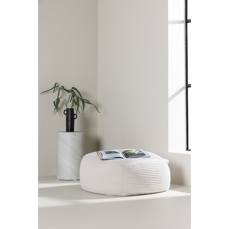 Monquel 108cm Wide Round Pouf Ottoman
