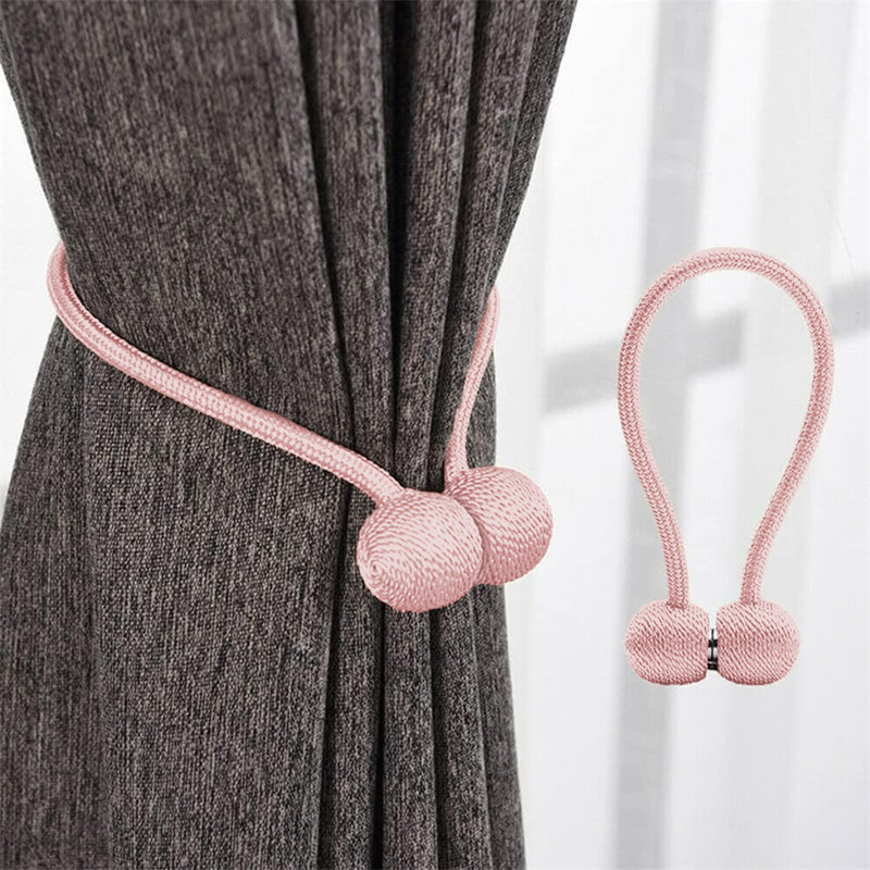 Ensemble de 2 embouts pour rideaux magnétiques 18,5 po, Rose