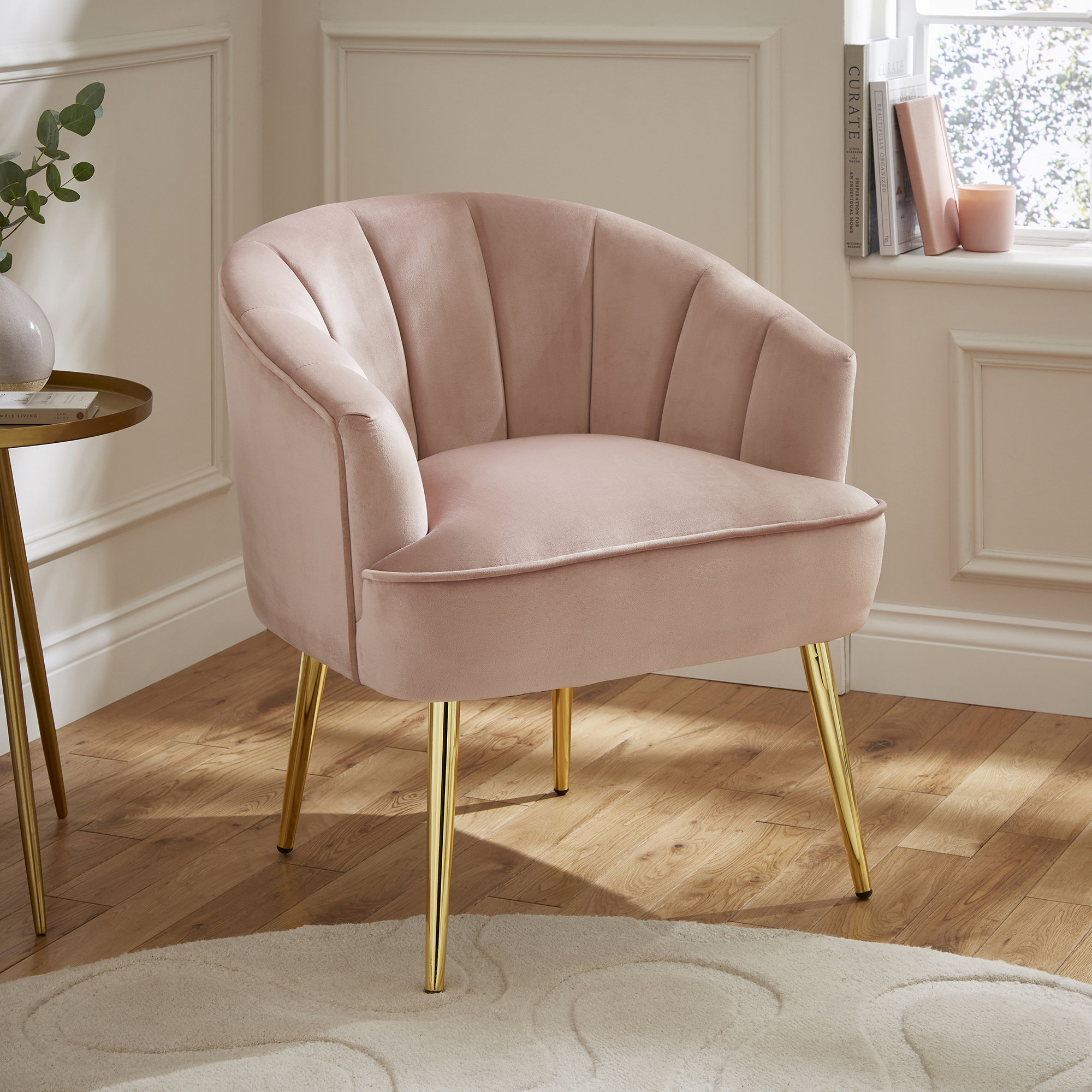 Blush Pink Velvet Chair Pink Oyster Shell Chair Oyster Velvet