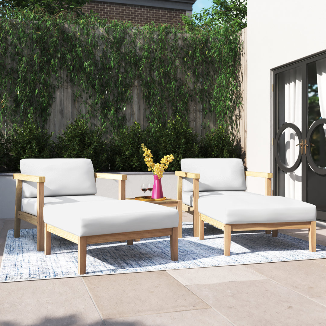 Muret 5 Piece Outdoor Patio Teak Set Modway