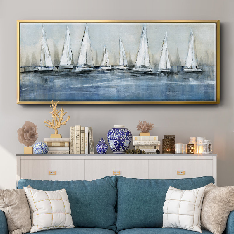 «Waiting For The Sun», reproduction d'art sur toile, Or, H 24 po x l 60 po x P 1,5 po