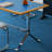 Creative Bright Blue Rectangular Writing Desk-201658297