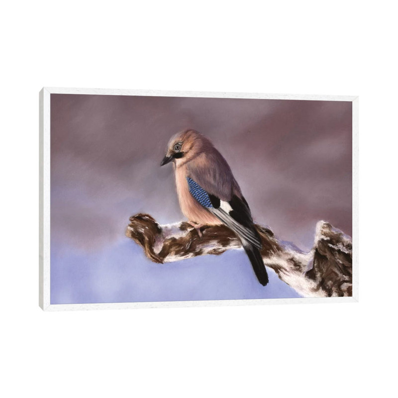 Jay 1 Piece Wall Art on Canvas, 66.04 cm H x 45.72 cm W, White Framed