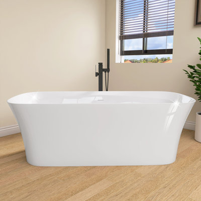 67'' x 30.7'' Freestanding Soaking Acrylic Bathtub