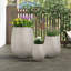 Ensemble de pots à fleurs modernes et légers Mgo, forme polyvalente pour l'extérieur et l'intérieur