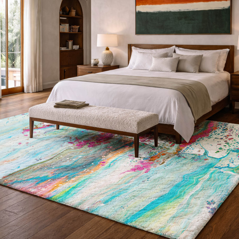Premium Machine Washable Dream Shag Abstract Rug, 10' x 14'