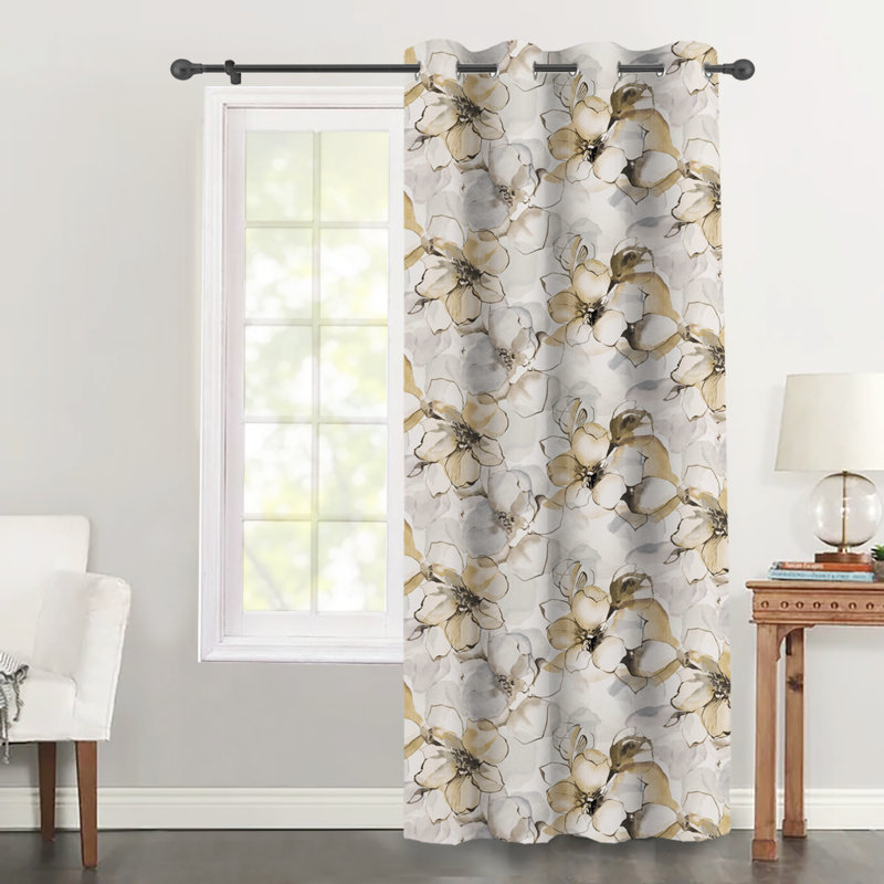 Panneau de rideau simple obscurcissant en polyester Teha, L 54 po x L 84 po
