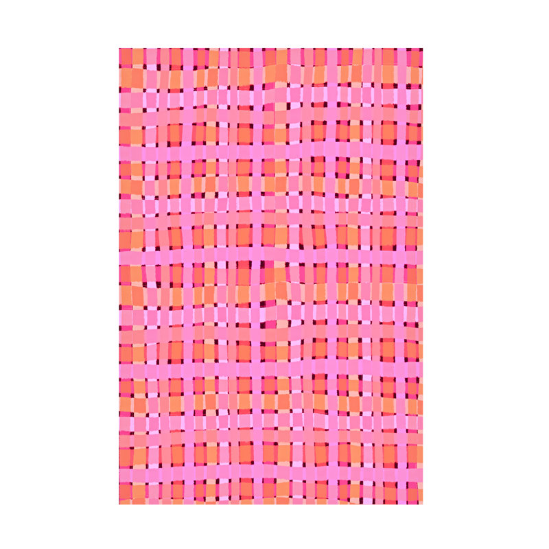 Tissu écossais rose Somerford, H 19 po x l 12 po x P 2 po