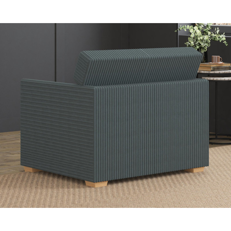 Upholstered Armchair, Charcoal