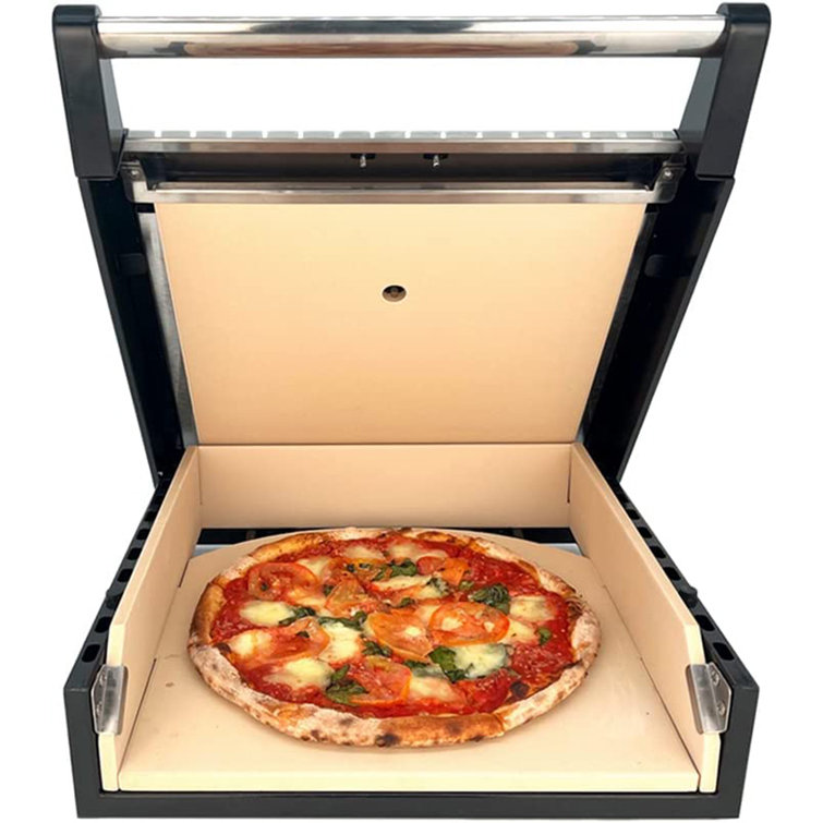 Master Cook Pizza Ovens Wood Pellet Pizza Oven Wood Fired Pizza Maker Portable Stainless Steel Pizza Grill, Silver