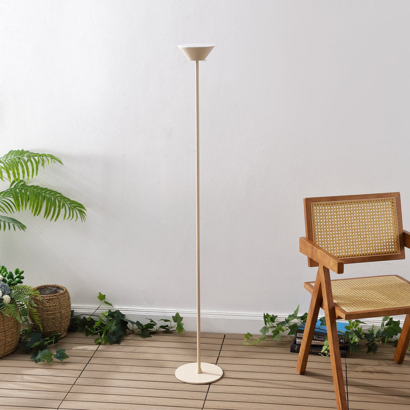 Lampe de plancher intérieure / extérieure à DEL réglable à intensité réglable sans fil et réglable en métal de 59 po Elias