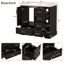 Ensemble de meuble-lavabo traditionnel 36 po avec lavabo en résine, armoire de salle de bain noire avec deux portes et quatre tiroirs