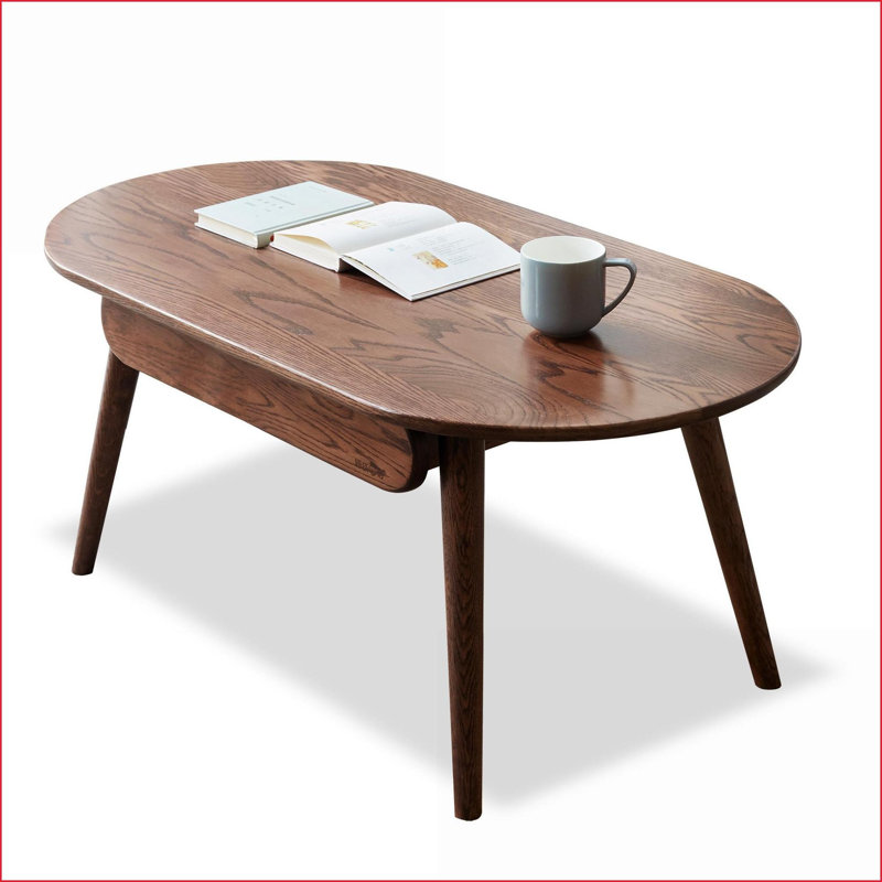 Table basse en bois massif avec tiroirs, facile à assembler et à nettoyer pour le salon