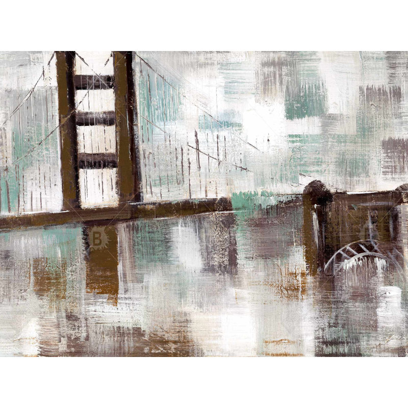 Abstrait Golden Gate - Toile beige industrielle