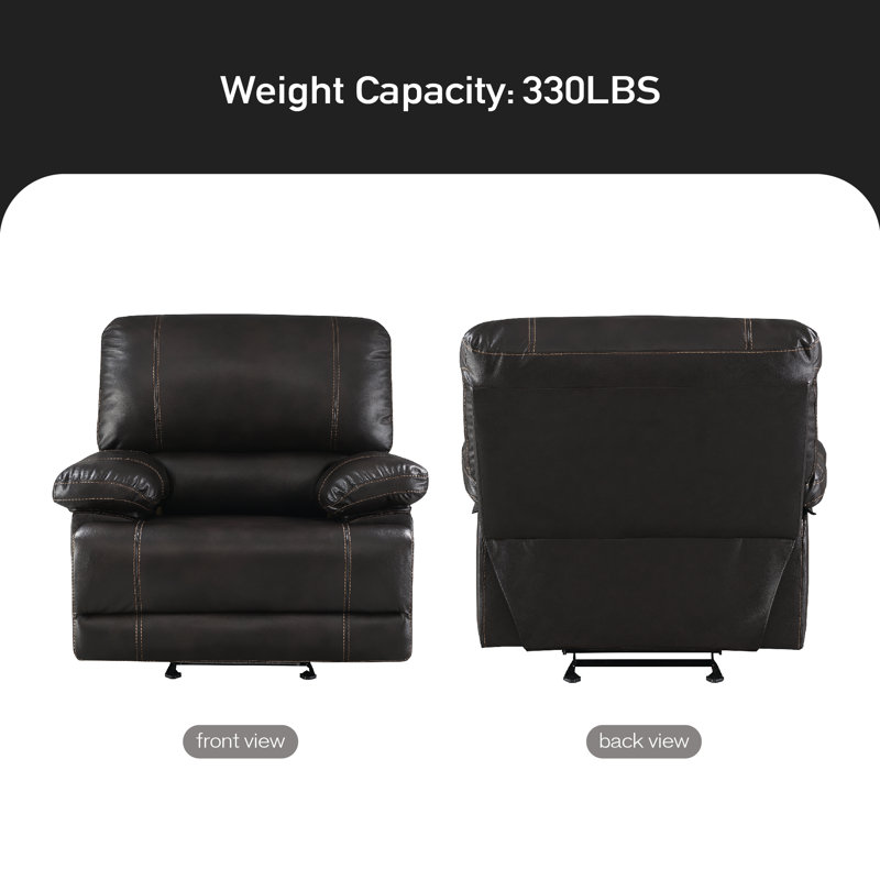 Fauteuil inclinable manuel inclinable, sièges de cinéma, brun