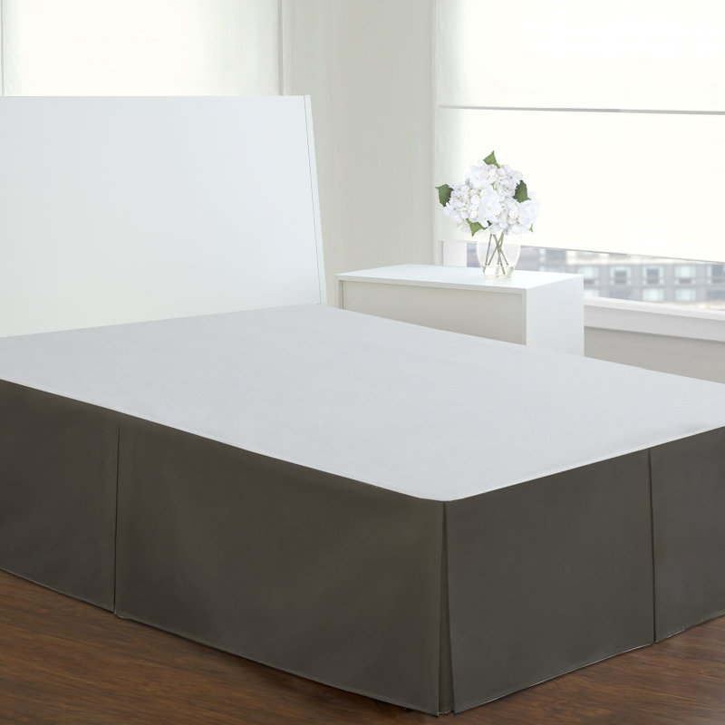 Jupe de lit en popeline sur mesure avec longueur de chute de 14 po Fresh Ideas, Grand, Blanc