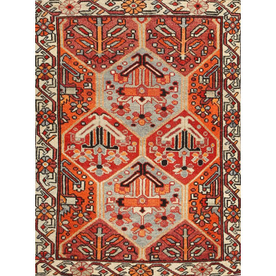 Tapis à motif oriental rouge / brun