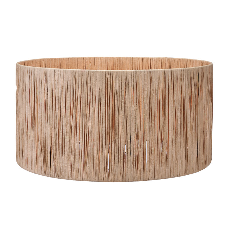 Natural Raffia Drum Lamp Shade (Uno), 17cm H x 30cm W x 30cmD