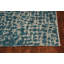 Tapis d'intérieur tissé à la machine 3 pi x 5 pi bleu sarcelle imprimé UV
