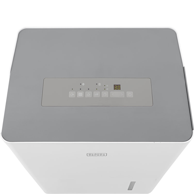 BLACK+DECKER 22-Pint White and Black Portable Dehumidifier with Humidistat