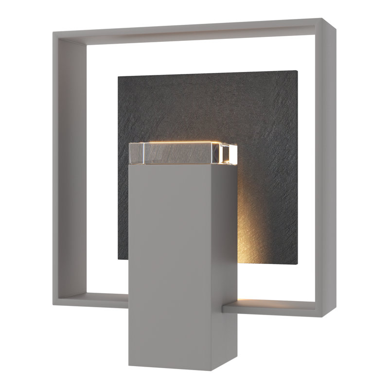 Shadow Box Aluminum Wall Light, 11.7" H x 10" W x 4" D, Coastal Burnished Steel