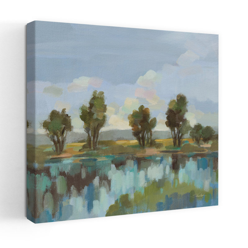 River Reflections Contemporary Art, 18" H x 18" W