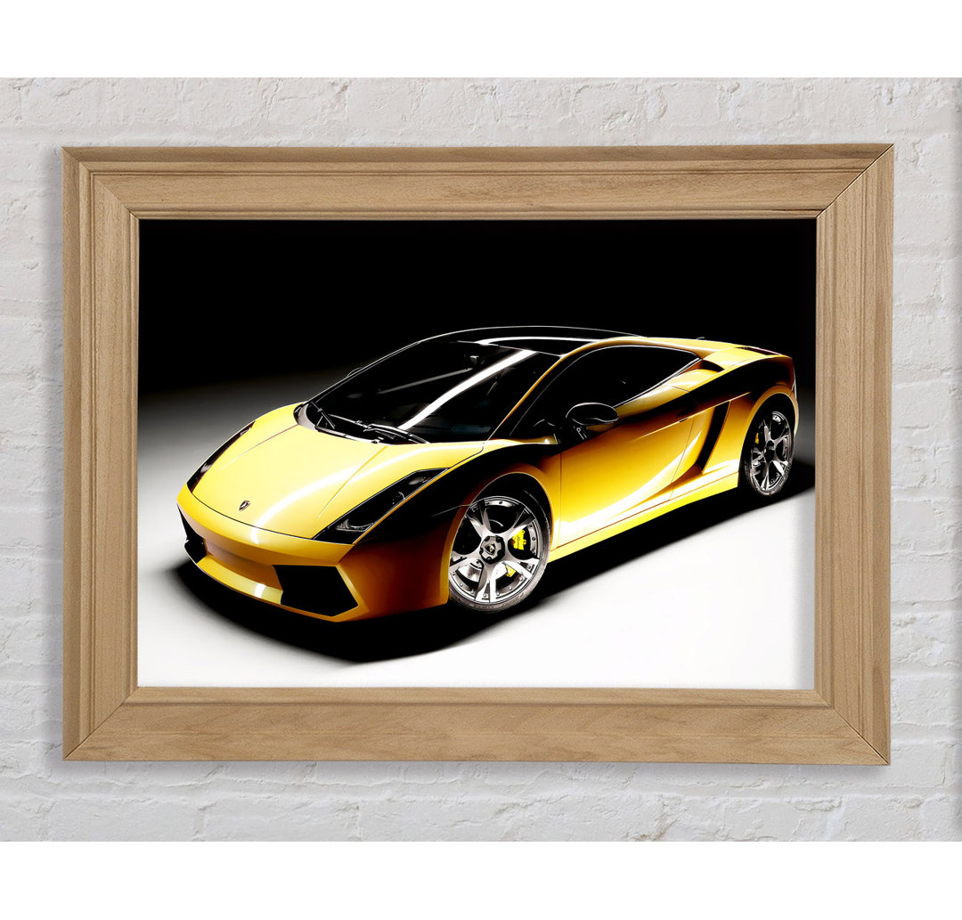 Lamborghini Yellow Stunner - Bilderrahmen Kunstdrucke