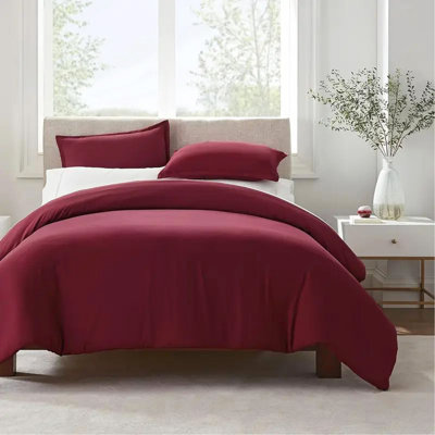 Simply Clean Solid Duvet cover Burgundy King