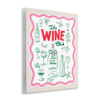 Plaque murale Wine Club Minimal Glam, design par Dominique Vari