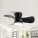 Modern 3-Blade Flush Mount Ceiling Fan with Light and Remote Control