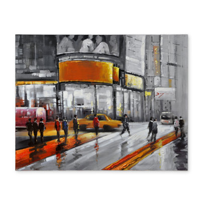 Contemporary Polyester Placemat - Circulation in Times Square