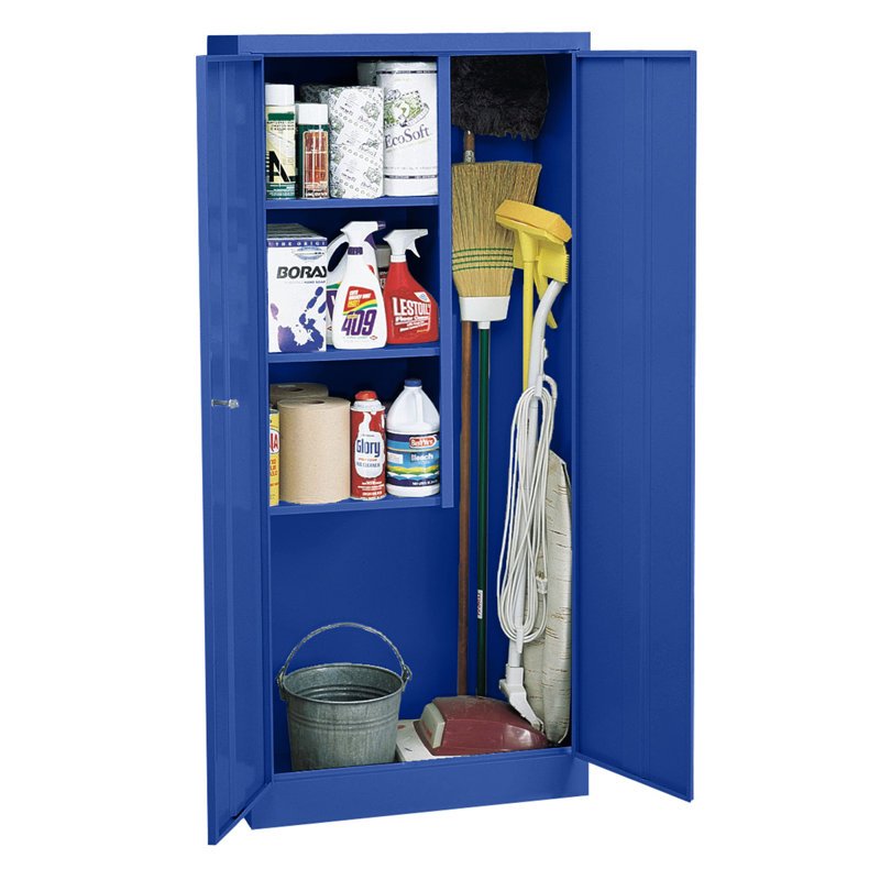 Steel Single Storage Cabinet ( 66'' H x 30'' W x 18'' D), Blue