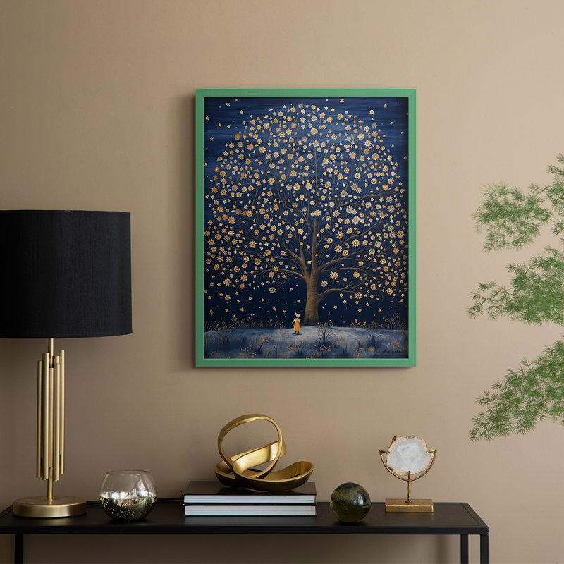 «LANDSCAPES Series CCXLV III», reproduction encadrée - bois massif, H 21 po x l 17 po, Vert