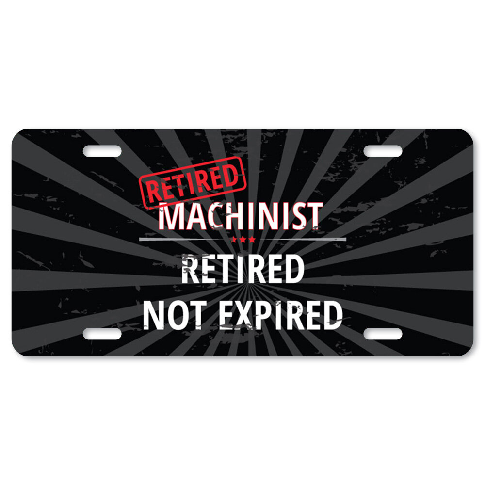 SignMission Retired Machinist Aluminum Plate Frame | Wayfair