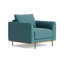 Fauteuil d'appoint en velours azur, vert olive-569988677
