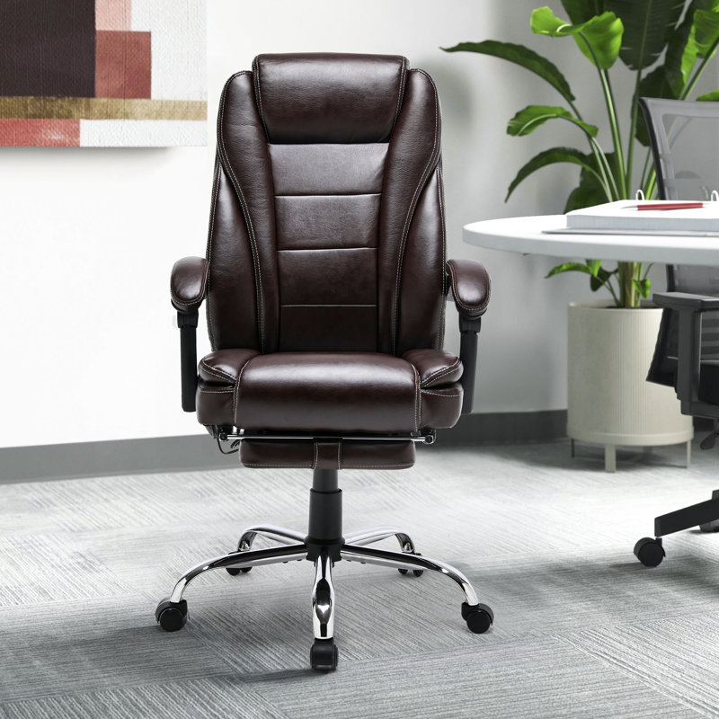 Chaise de bureau inclinable Elianagrace, Brun