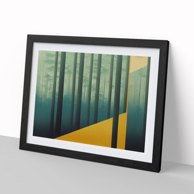 Abstract Japanese Forest - Single Picture Frame Print
