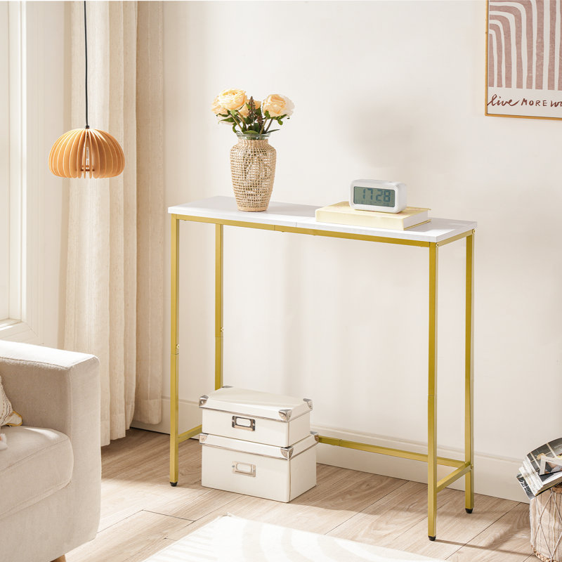 Petite console 29,5 "Picard, Blanc, Or