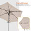 Parasol de marché éclairé 7 pi 6 po Acworth-591630930